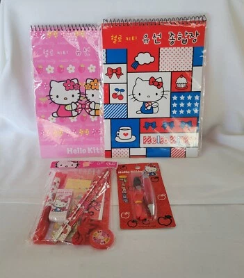 Sanrio Hello Kitty Kawaii 韩国销售笔记本纸笔书写套装 — 第 1/4 张图片