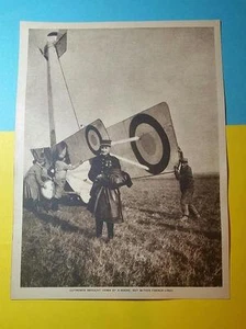 SELTENER VINTAGE 1918 THE MENTOR PRESSE FOTODRUCK - FLUGZEUG ABSTURZ MILITERY - Bild 1 von 2