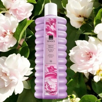 Avon Senses PRETTY PEONY Schaumbad 500ml Magnolie Pfingstrose Badewanne Luxus