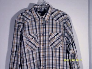 KNIGHTS SPIRIT Herren Gr. XL gelb/schwarz/weiß kariertes Langarm Hemd Western Style - Bild 1 von 6
