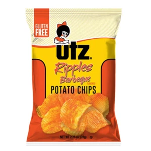 Utz quality Ripples Barbeque flavor - Potato Chips 2.75 oz 14 Packs UTZ snacks - Picture 1 of 3