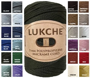 3mm Premium Polyester Macrame Cord 147 Yards 8.82 Oz 100% Polypropylene Macra... - Picture 1 of 8