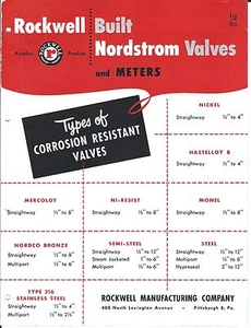 MRO Brochure - Rockwell Meters - Nordstrom Lubricated Valves - c1952 (MR133) - Picture 1 of 1