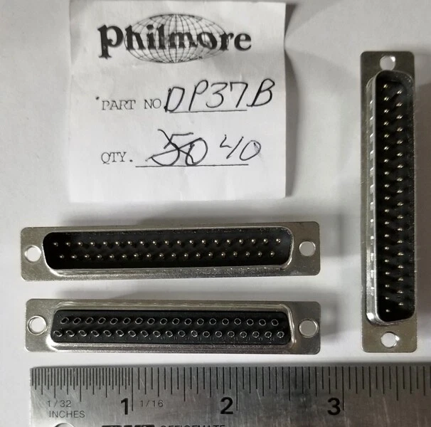 Philmore- DP37B D-Sub Connector 37 Pins Male NEW - one bag of 40 pieces - Image 1 of 1