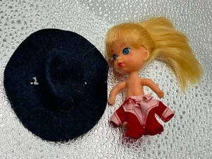 Vintage 1966 Mattel Liddle Kiddles Calamity Jiddle 3506 Western Cowgirl Puppe Spielzeug - Bild 1 von 3
