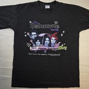 VINTAGE Osbourne Family Shirt Herren Large schwarz TV Show Ozzy Music 2002 00s Y2K - Bild 1 von 6
