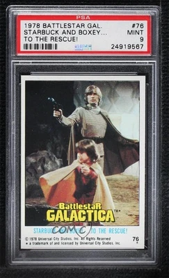 1978 Battlestar Galactica Starbuck and Boxey To the Rescue! #76 PSA 9 MINT 0ts2 - Image 1 of 3