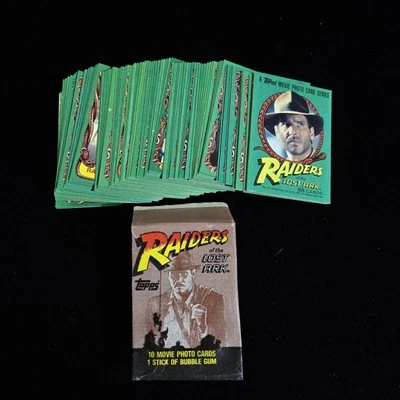 NICE 1981 Topps Indiana Jones Raiders of The Lost Ark 88 Card Set 1-88 wrapper - Image 1 of 4