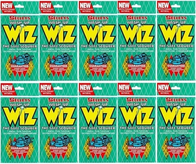 10 x Selleys Wash Up Wiz, Safe Scourer Ideal for Teflon Silverstone Corningware