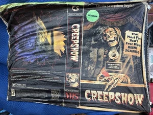 NEW Creepy Co Creepshow VHS Tape Cover BLANKET Throw 60x50 Horror Film Halloween - Picture 1 of 3