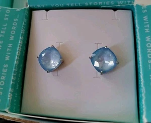 ORECCHINI ORIGAMI GUFO ARGENTO CLARA CON CRISTALLO SWAROVSKI IGNITE CIELO, NUOVI - Foto 1 di 4