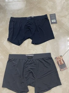 Perry Ellis Portfolio Men Boxer Brief 2 Items ( Dark Gray And Navy) Size large - Picture 1 of 3