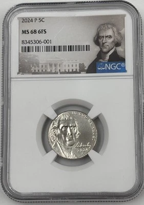 2024 P Jefferson Nickel KEY DATE  5c NGC MS 68 6FS⭐READY 2 SHIP⭐LOW MINTAGE - Image 1 of 2