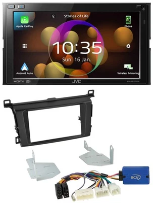 JVC DAB MP3 2DIN Bluetooth USB Autoradio für Toyota RAV 4 (ab 2013) - Bild 1 von 4