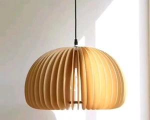 Designers Fountain Handmade Pendant Hanging Lamp Wood Shade 50 CM - Picture 1 of 2