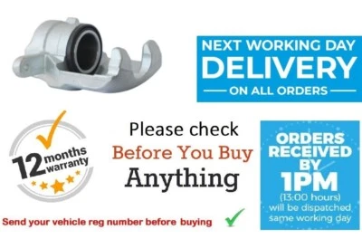 Front Right Brake Caliper for NISSAN MICRA NOTE 1.2 1.4 1.5 1.6 DCI 2002-16 - Image 1 of 4