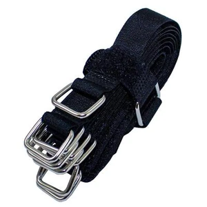 10x Klett Kabelbinder 150 x 16mm Schwarz gekreuzt Wiederverwendbar Klettbinder - Picture 1 of 2