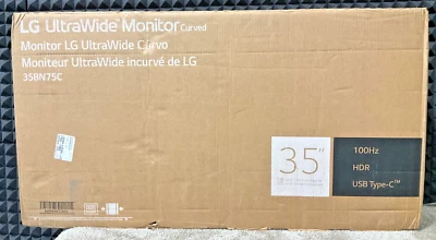 LG 35" USB-C Curved LED LCD Monitor UWQHD 35BN75CN-B   ✅❤️️✅ NEW! OPEN BOX! - Image 1 of 4