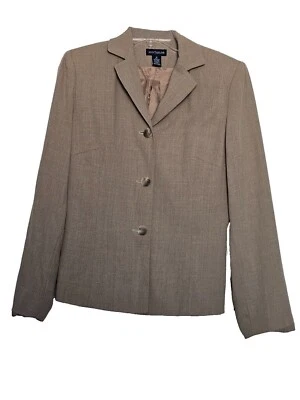 Винтажный Ann Taylor Blazer размер 10 зеленый вискоза/шерстяная смесь куртка с подкладкой 3 кнопки - Изображение 1 из 4