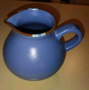 Dansk Mesa Sky Blue Stoneware Pitcher Portugal 6.5 inches Tall - Picture 1 of 4