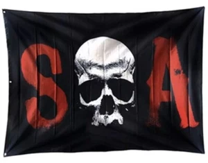 Autographed by Mark Boone Junior Sons of Anarchy Flag Banner 84"X60" Inch Banner - Picture 1 of 3