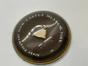 Very Rare York Castle Museum Paperweight Stone Fragment from Debtors Prison - Picture 1 of 4