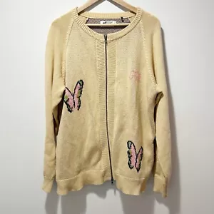 Felt For Every Living Thing Web Strick Pullover Gr. Large Schmetterling Strickjacke - Bild 1 von 14