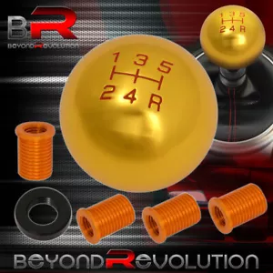 For Subaru 10X1.5mm 5 Speed Round Shift Shifter Knob M8 M10 M12 Track 24K Gold - Picture 1 of 1