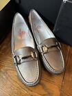 MARC JOSEPH NEW YORK GRAND ST. PEWTER LEATHER AUTHENTIC MOCCASIN WOMENS SIZE 6