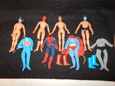 LOT 0F 4 1974 MEGO SUPER HERO FIGURES > BATMAN-SUPERMAN-SPIDERMAN-CAPTAIN AMER.