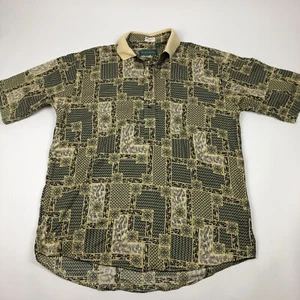 Vintage Michael Thomas Golf Polo Allover-Druck abstrakt geometrisch Baumwolle Italien gebraucht, in einwandfreiem Zustand - Bild 1 von 8
