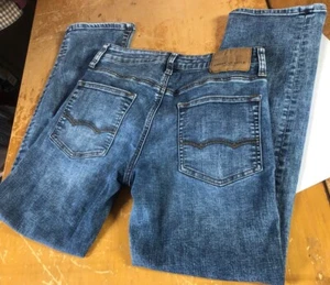 American Eagle AEO Ripped Original Straight Acid-wash Jeans 28x30 Extreme Flex 4 - Picture 1 of 14