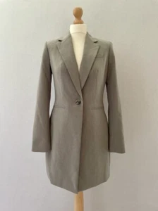Calvin Klein Chaqueta Blazer Gris Longline, Talla 2 (8?) traje largo excelente - Imagen 1 de 5