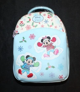 New Her Universe Mickey Mouse & Minnie Mouse Snow Angels Mini Backpack - Picture 1 of 3