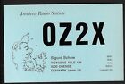 QSL CB Radio CARD"OZ2X, Sigurd Schow, 70, Diplom-Hunter, Mapa...", Dania (Q6341)