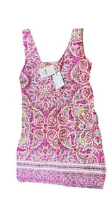 Chelsea and Violet Dress Juniors XL, Ivory Purple Mint Paisley Lined NWT $59 - Picture 1 of 8