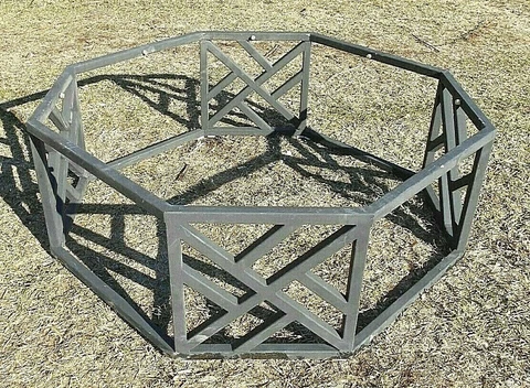MID CENTURY MODERN OCTAGONAL STEEL COFFEE TABLE Cover