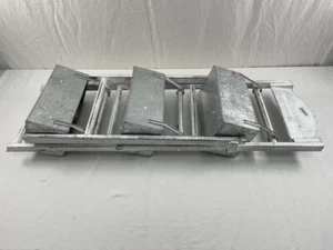 Vintage Pflanzleiter Holzleiter mit 3 Blumenkästen Metallkästen klappbar weiß - Bild 1 von 12