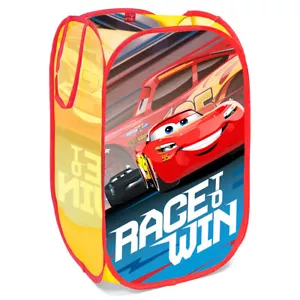 Disney Cars Ragazzi Camera da Letto Pop Up Pieghevole Auto Organizzatore Giocattoli Cestino Portaoggetti S95 - Foto 1 di 1