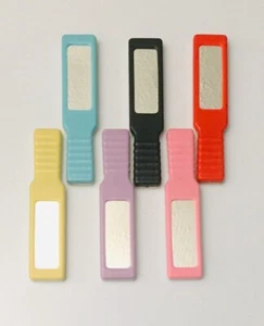 2 PC Retractable Bristle Plastic Travel Hair Brush W/Mirror - Picture 1 of 19
