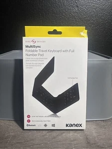 Teclado de viaje plegable recargable KANEX Multisync sincronización 4 dispositivos K166-1128 - Imagen 1 de 6