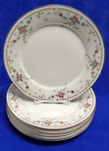Noritake Adagio Ivory China 7237 Japan 10 5/8" Dinner Plates Lot of 6 - Picture 1 of 5
