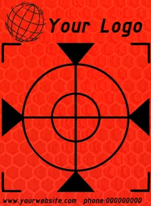 Mass angefertigt Reflex Zielmarken Mit Logo 60mm 500 Stück , Total Station, GPS - Picture 1 of 1