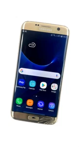 Samsung Galaxy S7 Edge Gold Unlocked 32GB 5.5" Smashed Screen Works 385 - Afbeelding 1 van 24