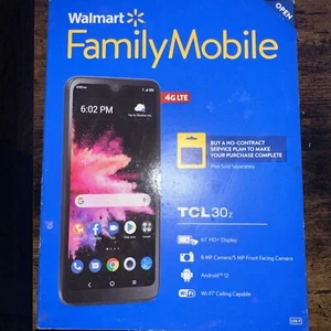 Walmart Family Mobile 4GLTE , TCL 30z Black New - Picture 1 of 3