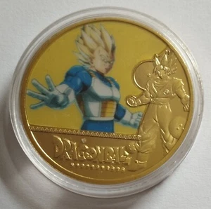 C 4 - Dragon Ball Metallmünzen vergoldet mit Farbmotiv  (brandneu) - Bild 1 von 2