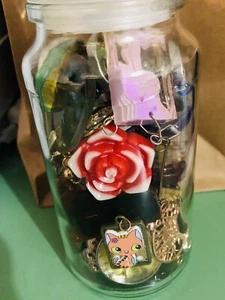 mystery Mixed Pendant Resin Ect Over 60 jewellery jar Wearable 14 - Picture 1 of 5