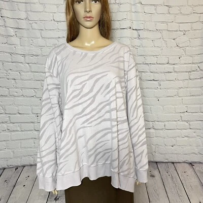 Nuevo Con Etiquetas Sudadera Jane and Delancey Estampado Cebra Lila Talla 3X Foto 1 de 4