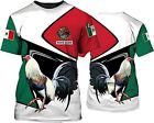 Custome Name Eagle Mexico Mexican Rooster Fighting T Shirt 3D S-5Xl, Mexico Eagl