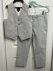 Boys J Crew Light Blue Vest & Pants Set Size 14 - Picture 1 of 9